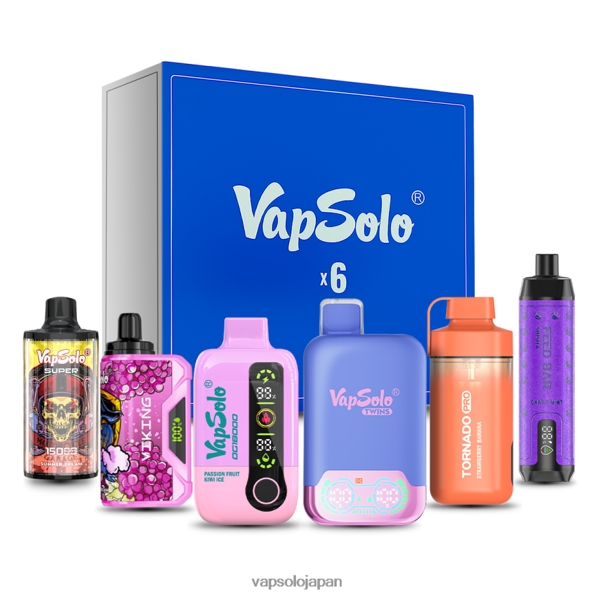 VapSolo サプライズボックスセット ランダムなフレーバー DLX4T225 - Vapsolo Disposable