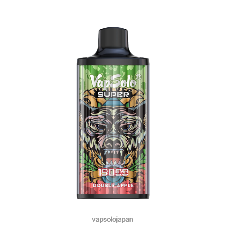 VapSolo SUPER 使い捨て電子タバコ ダブルアップル DLX4T217 - Vapsolo Refill