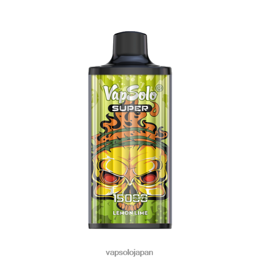 VapSolo SUPER 使い捨て電子タバコ レモンライム DLX4T218 - Vapsolo Puff