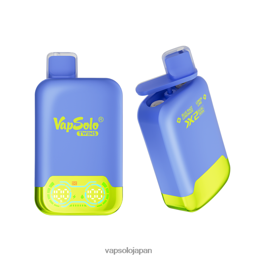 VapSolo TWINS 使い捨て電子タバコ ブルーラズレモネード＆レモンライム DLX4T226 - Vapsolo Refill