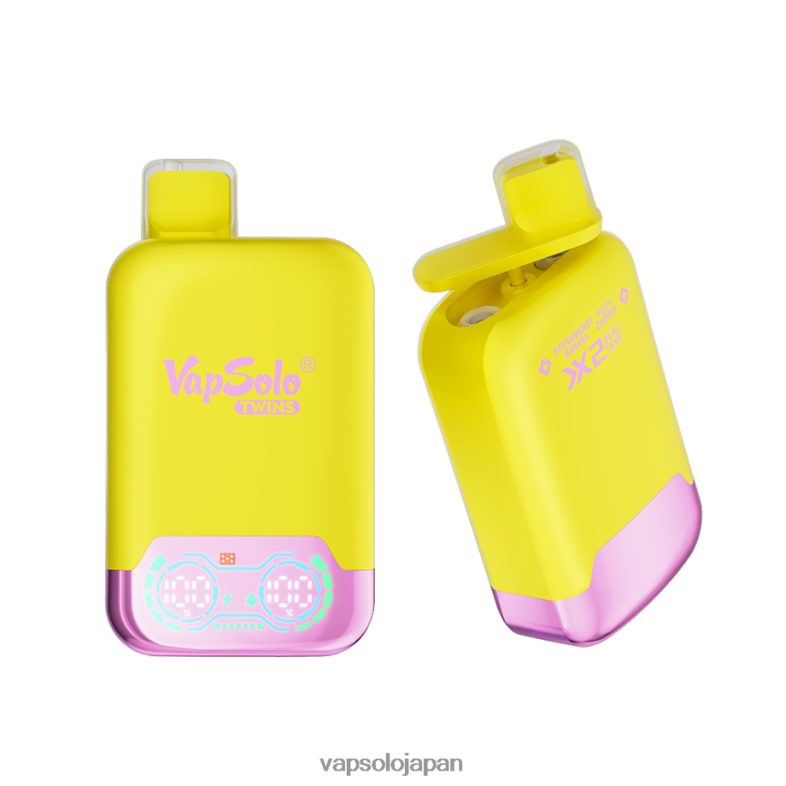 VapSolo TWINS 使い捨て電子タバコ ストロベリーバナナ＆シュワシュワチェリー DLX4T232 - Vapsolo Nicotine