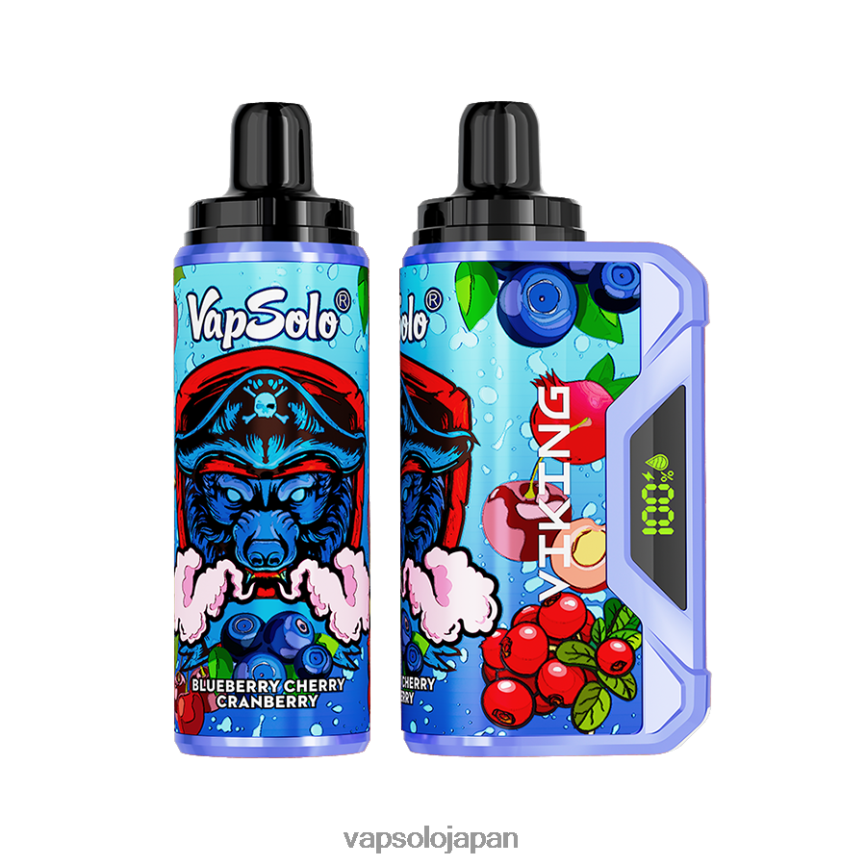 VapSolo VIKING 使い捨て電子タバコ ブルーベリーチェリークランベリー DLX4T237 - Vapsolo Japan