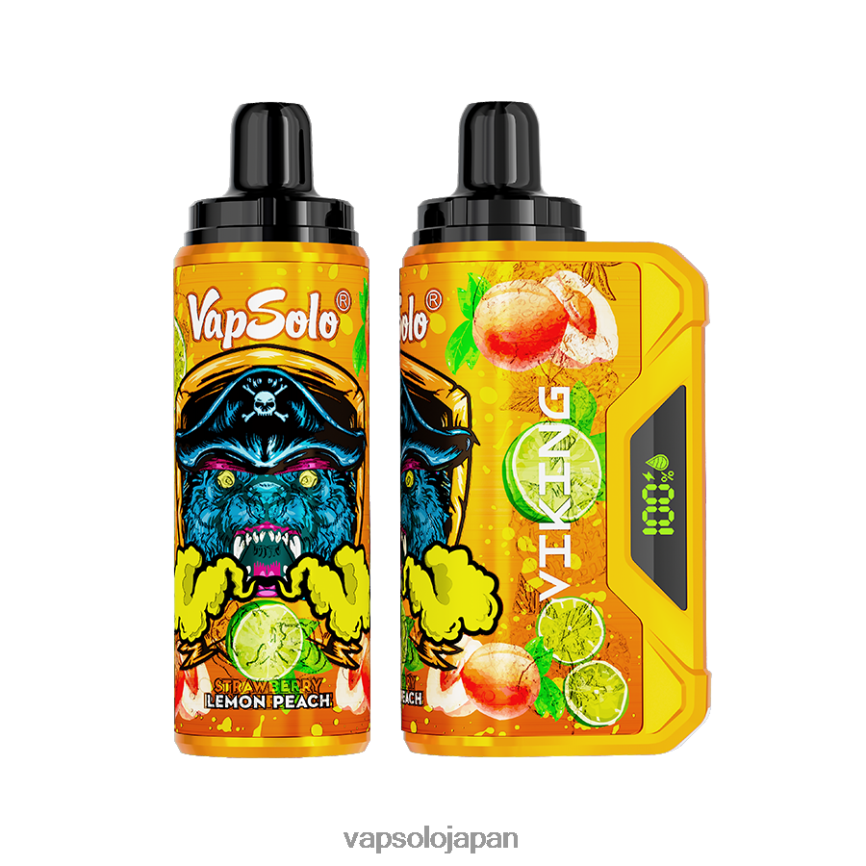 VapSolo VIKING 使い捨て電子タバコ レモンピーチ DLX4T241 - Vapsolo Nicotine