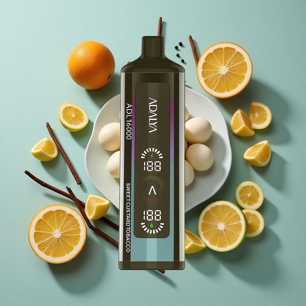 スイートカスタードタバコ Adalya ADL 16000 PRO パフス デジタルスクリーン Japan vape wholesale