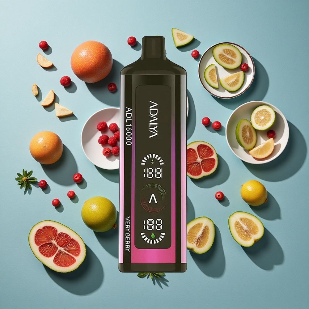 ベリーベリー味 Adalya ADL 16000 PRO パフス ディスポーザブルベイプ デジタルスクリーン Japan vape wholesale