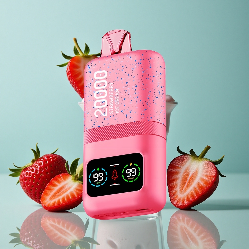 ストロベリーアイスクリーム Aivono Aim Magic 20000プッフ 26ml デュアルメッシュコイル Japan vape wholesale