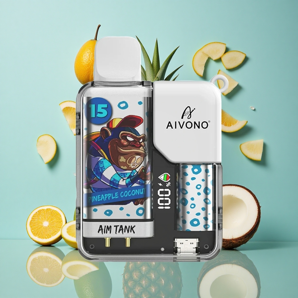 パイナップルココナッツ Aivono AIM-TANK 9500パフ 18ml 日本 vape wholesale