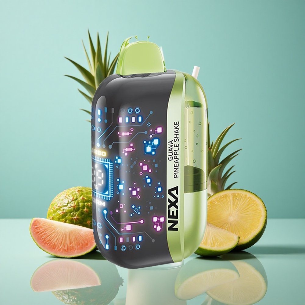 グアバパイナップルシェイク NEXA Ultra 50000パフ 0.9オームデュアルメッシュコイル Japan vape wholesale