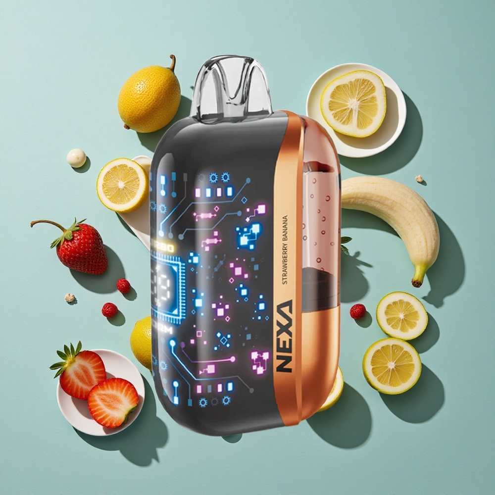 ストロベリーバナナ NEXA Ultra 50000パフ デュアルメッシュコイル Japan vape wholesale