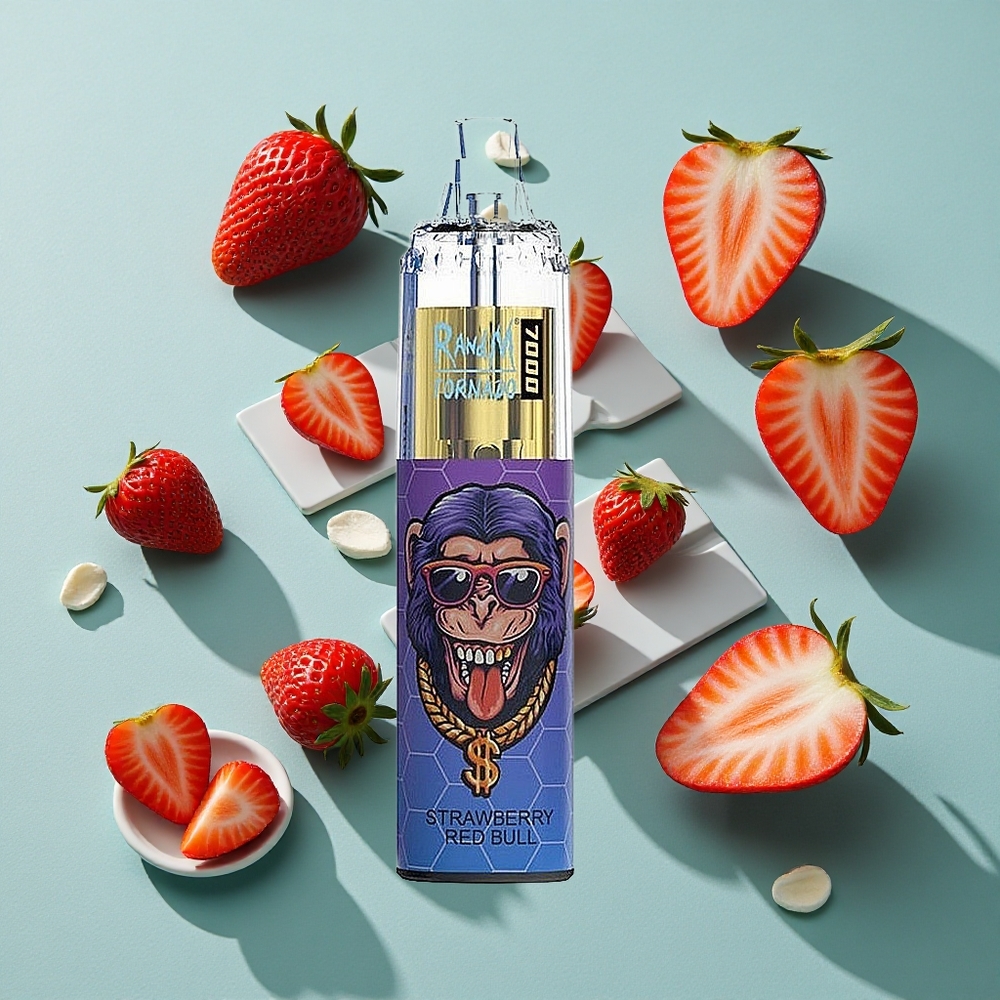 イチゴレッドブル RandM Fumot Tornado 7000パフ メッシュコイル Japan vape wholesale