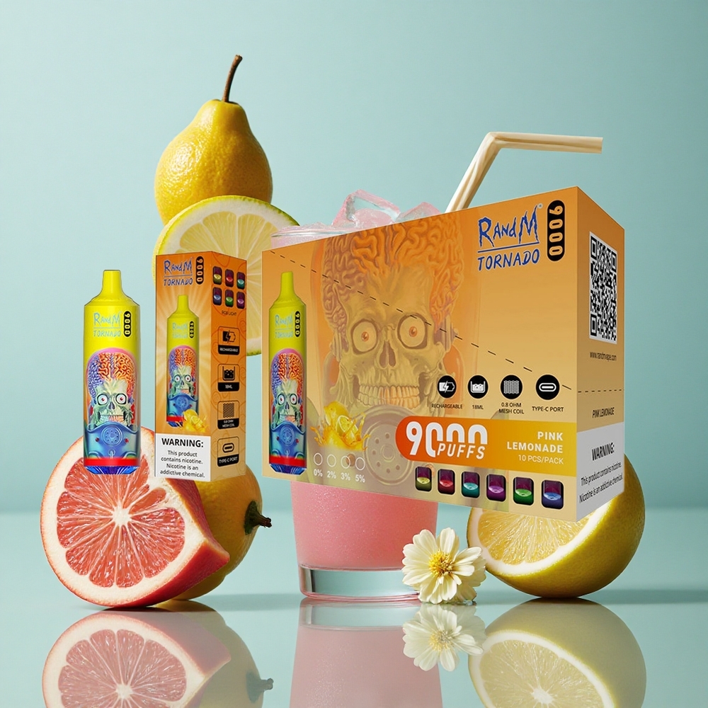 ピンクレモネード RandM Fumot Tornado 9000 Puffs メッシュコイル Japan vape wholesale