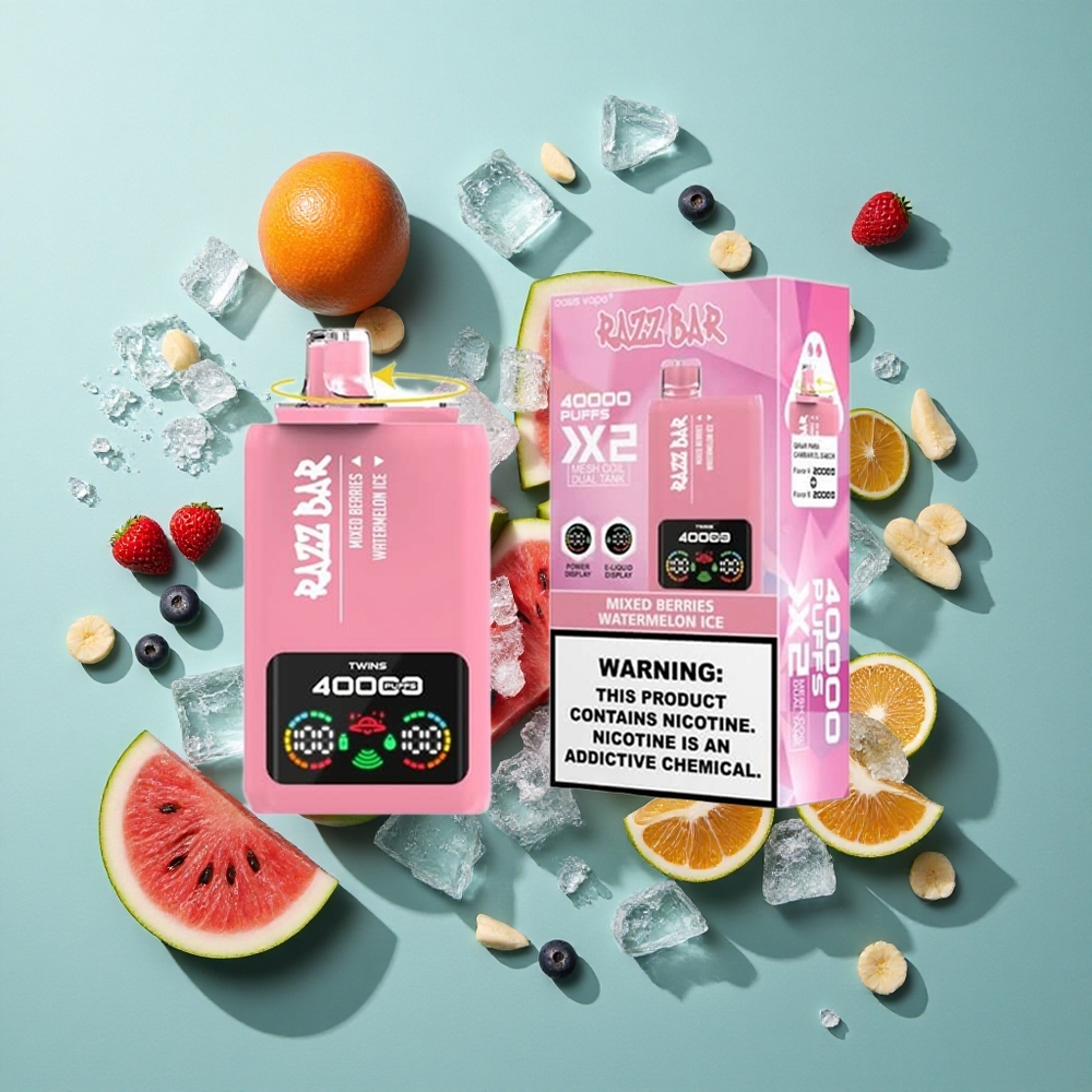 ミックスベリー＆ウォーターメロンアイス_Razz Bar_40000回吸引_650mAhバッテリー_Japan vape wholesale