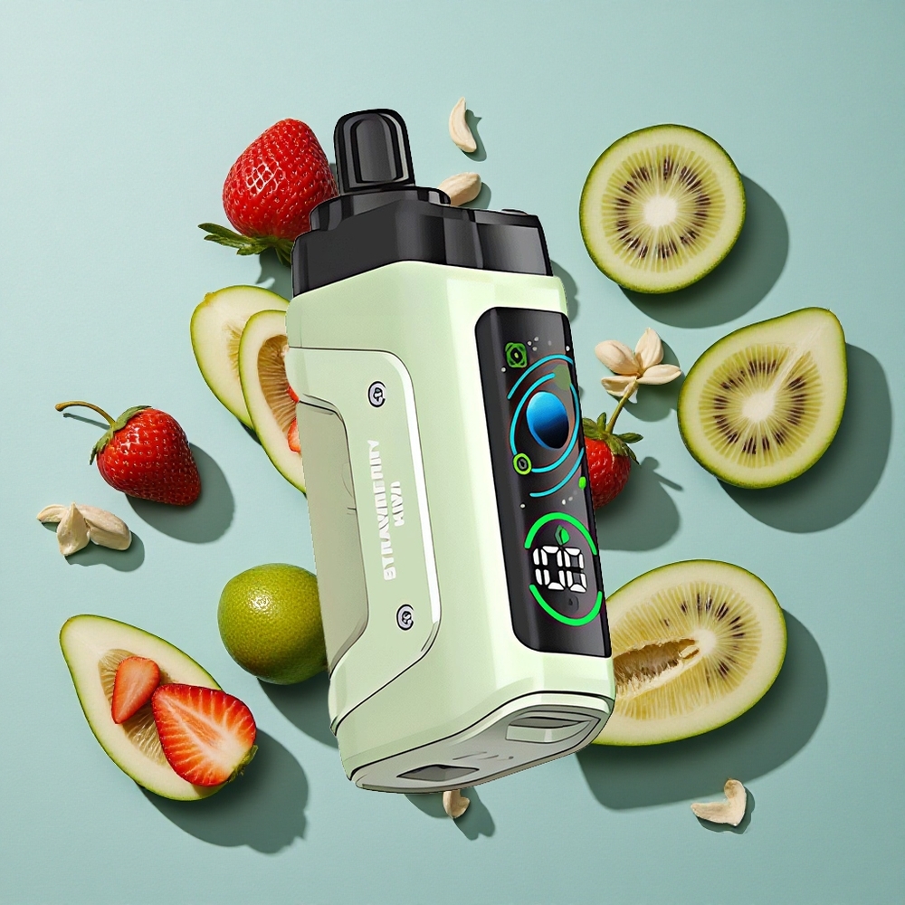 ストロベリーキウイ Razz Bar 45000回吸引 メッシュコイル Japan vape wholesale