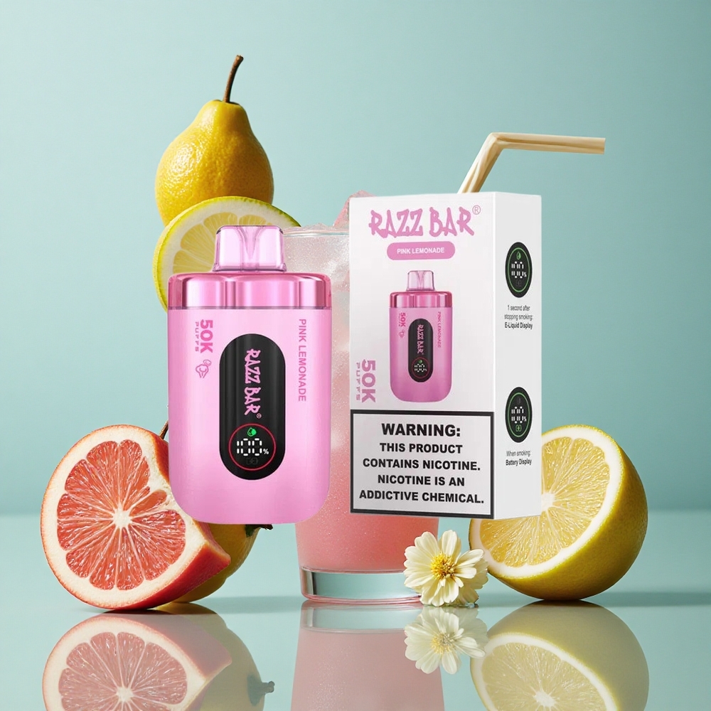 ピンクレモネード Razz Bar 50K 50000パフ 650mah Japan vape wholesale