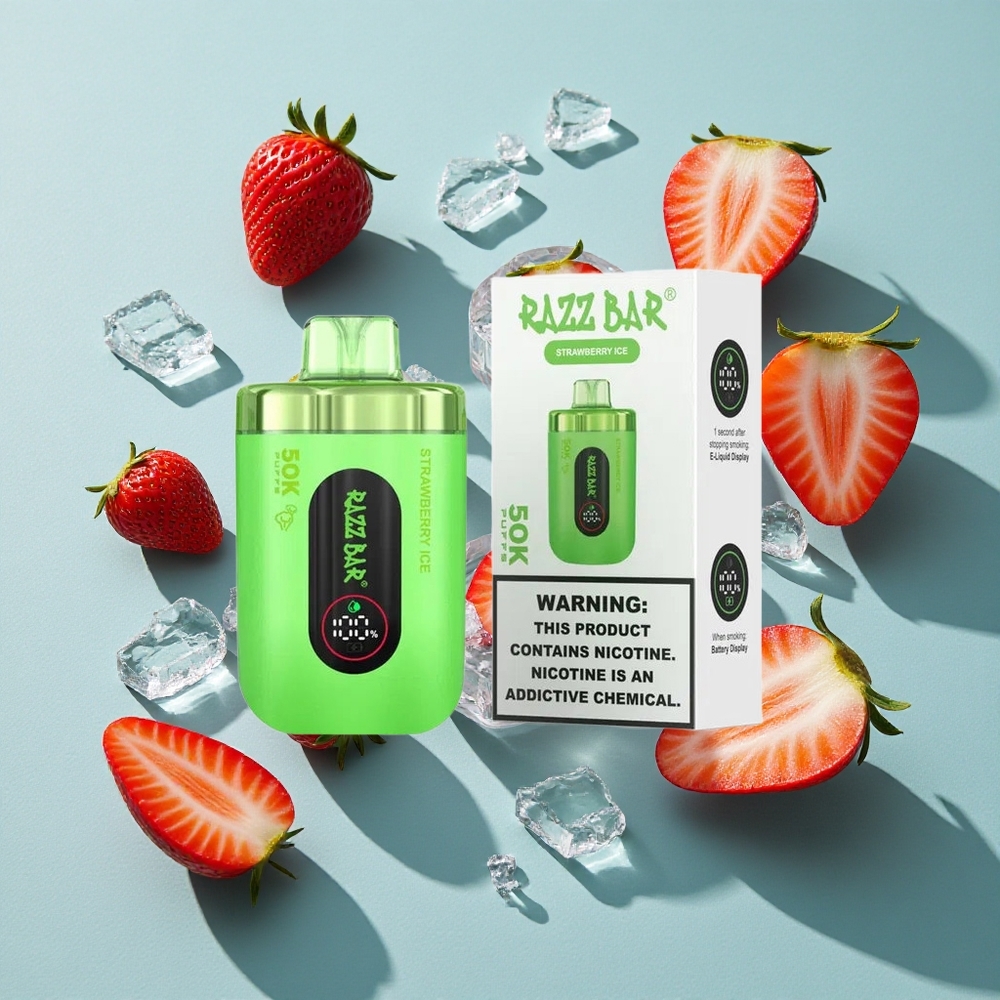 ストロベリーアイス Razz Bar 50K 50000パフ 日本 vape wholesale