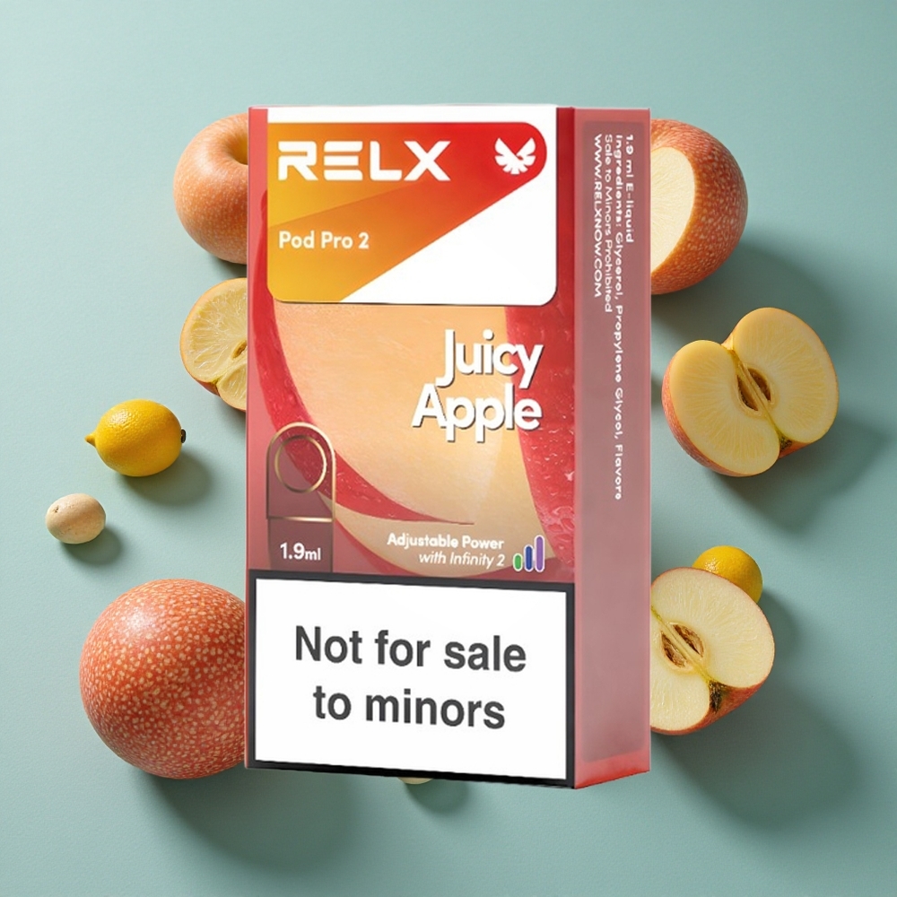 ジューシーアップル(多汁林檎) RELX Pod Pro 2 600パフ 0%ニコチン Japan vape wholesale