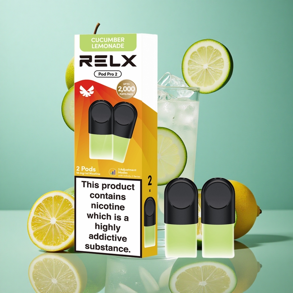 キュウリレモネード RELX Pod Pro 2 600パフ 1.8%ニコチン Japan vape wholesale