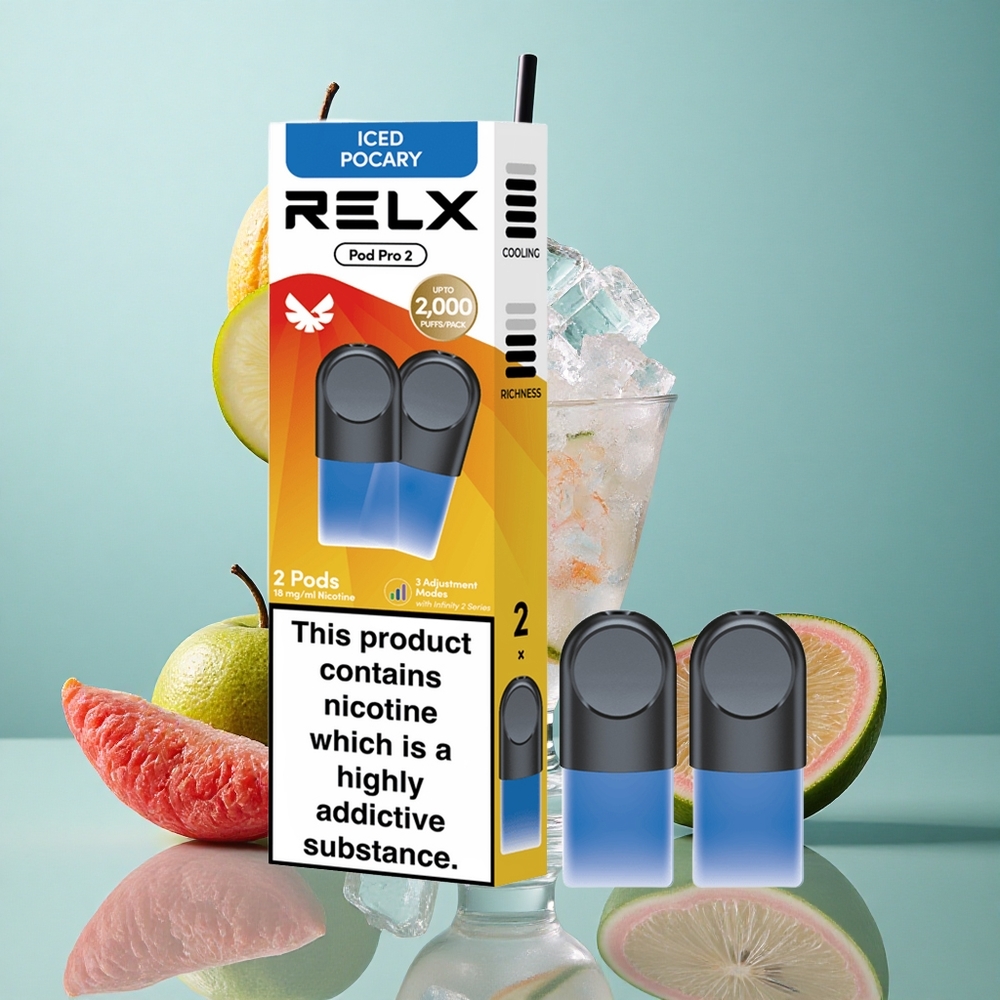 アイスポカリ風味RELX Pod Pro 2 600パフ 1.8%ニコチン Japan vape wholesale