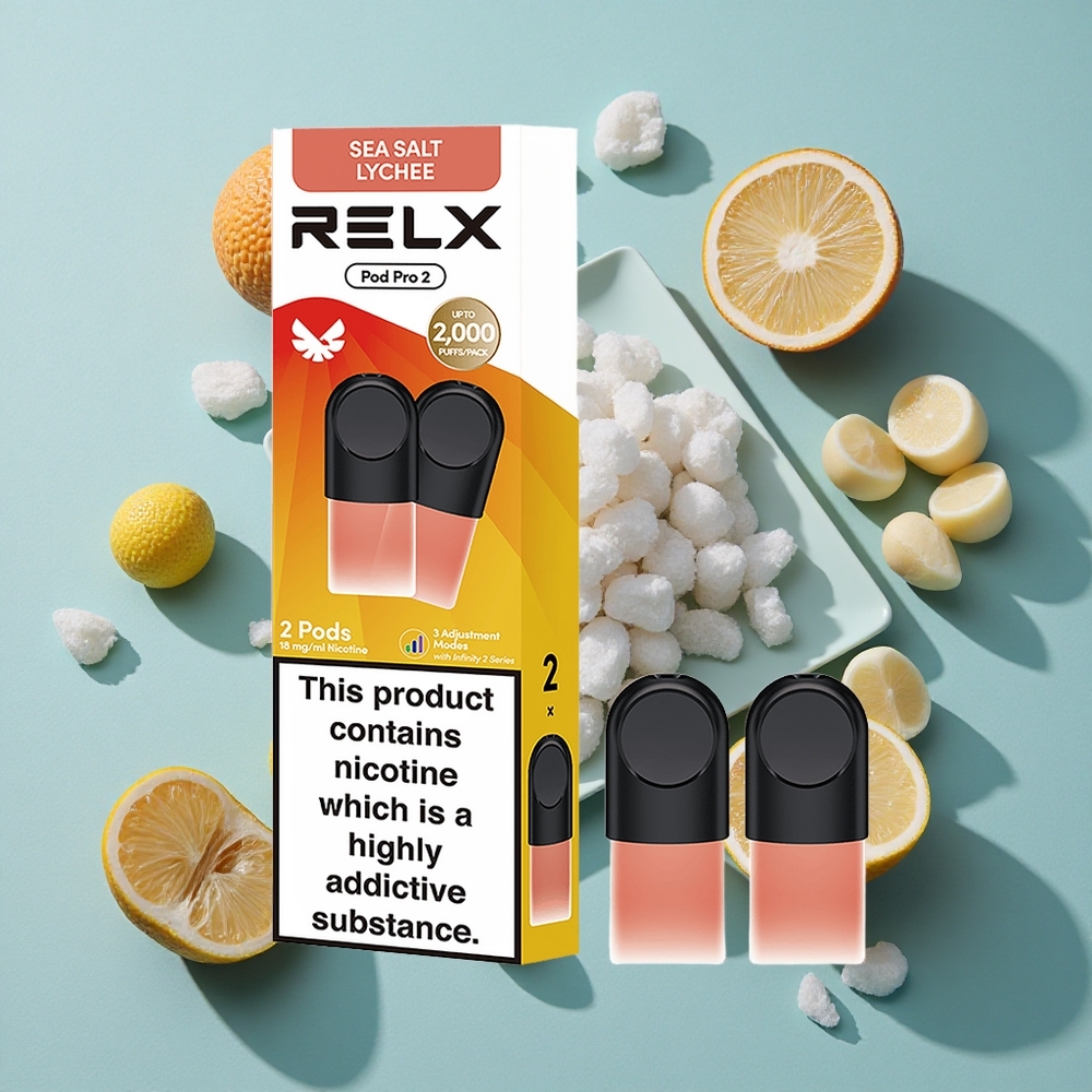 ライチ風味 RELX Pod Pro 2 600パフ 1.8%ニコチン Japan vape wholesale
