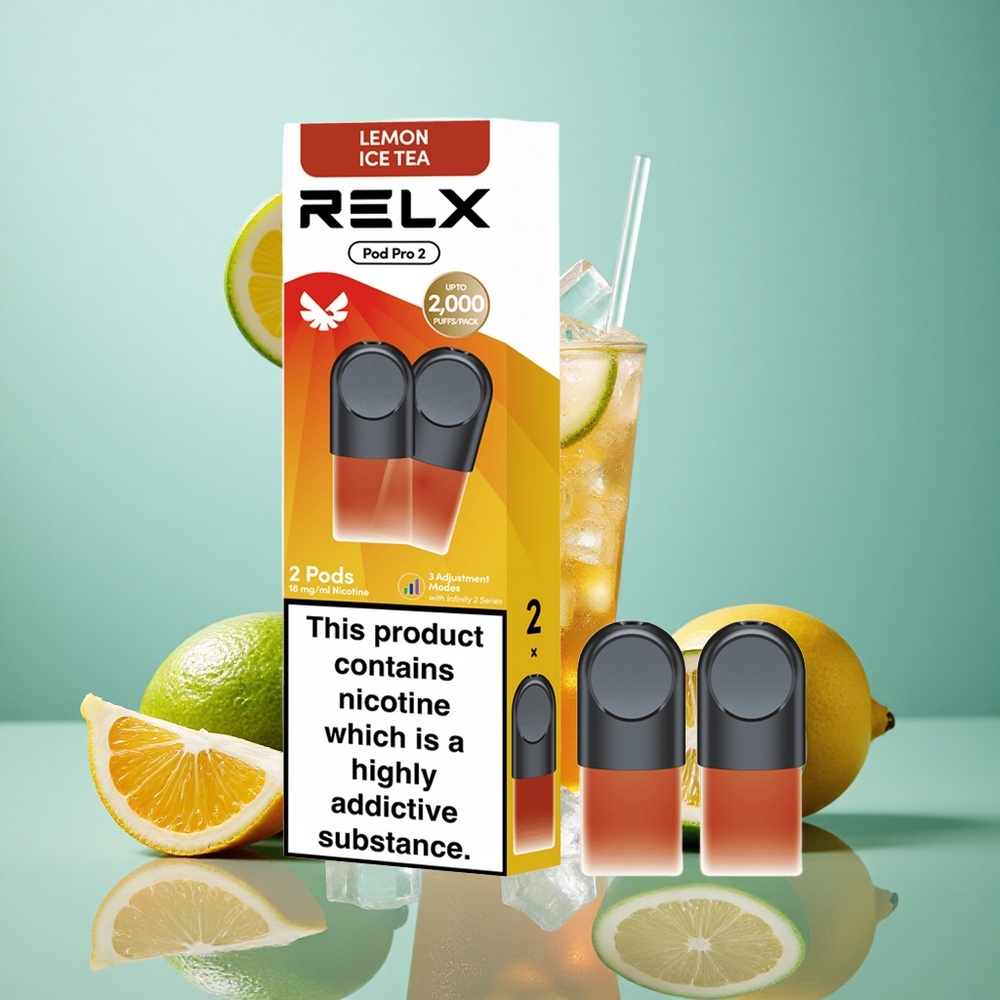 紅茶-レモンアイスティー RELX Pod Pro 2 600回吸引 1.8%ニコチン Japan vape wholesale