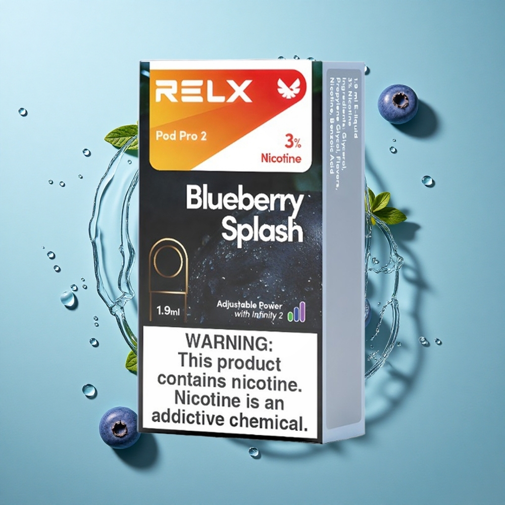 ブルーベリースプラッシュ RELX Pod Pro 2 600パフ 1.9ml Japan vape wholesale