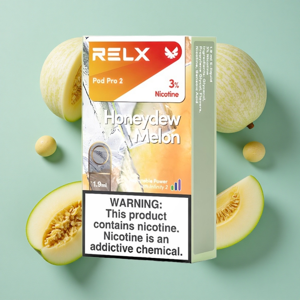メロン風味RELX Pod Pro 2 600パフ 1.9ml Japan vape wholesale