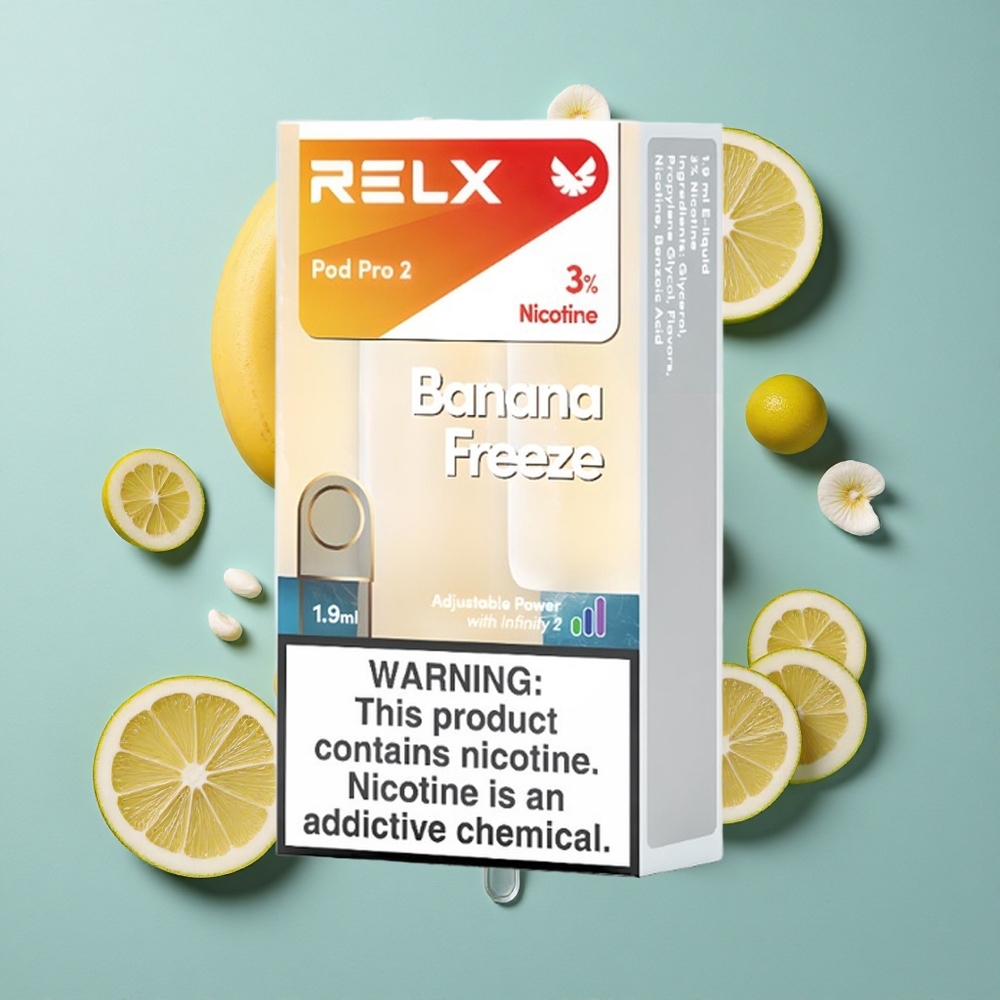 バナナフリーズ味RELX Pod Pro 2 600パフ 1.9ml 日本vape wholesale