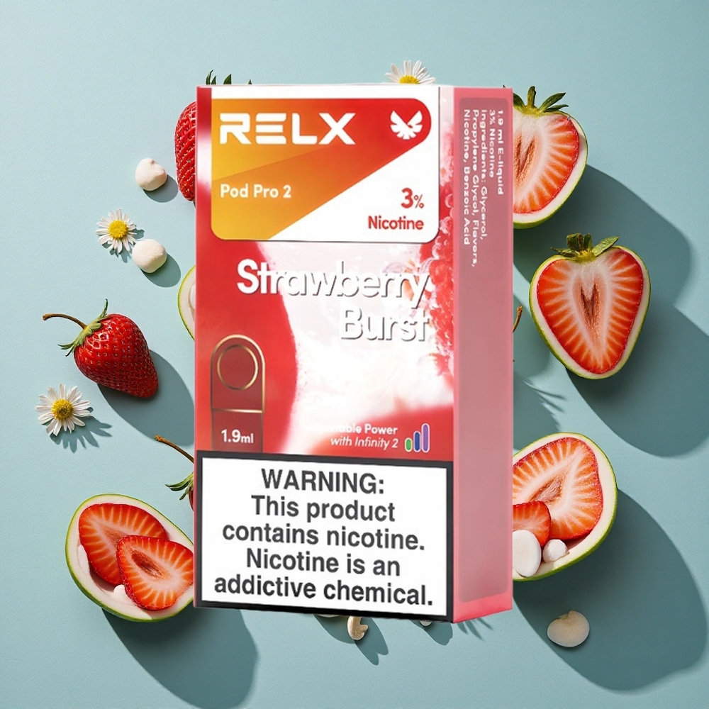 ストロベリーバーストRELX Pod Pro 2 600パフ 1.9ml 日本 vape wholesale